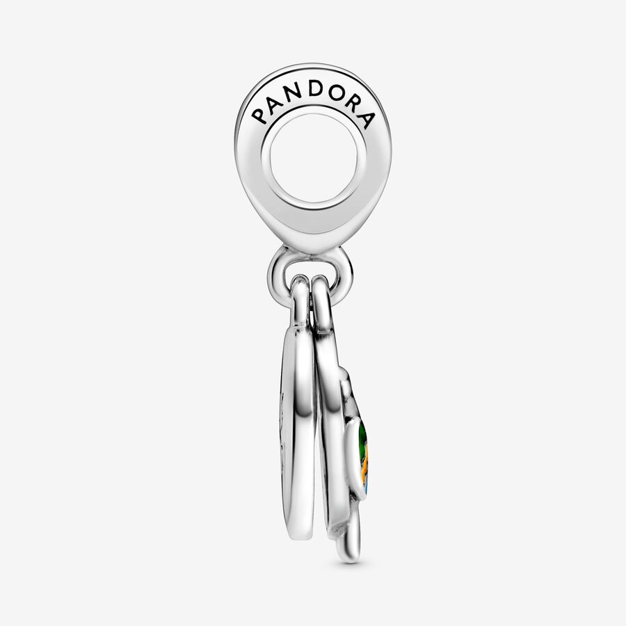 Dangle Charms Pandora Brazil Beach & Parrot Strieborne | SK392SXFP