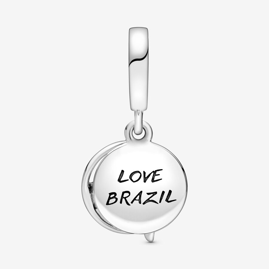 Dangle Charms Pandora Brazil Beach & Parrot Strieborne | SK392SXFP