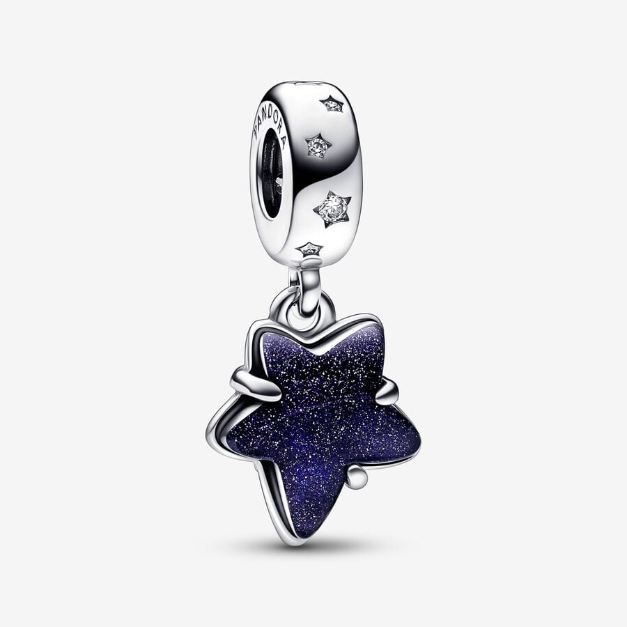 Dangle Charms Pandora Celestial Galaxy Star Murano Strieborne | SK281UTPD