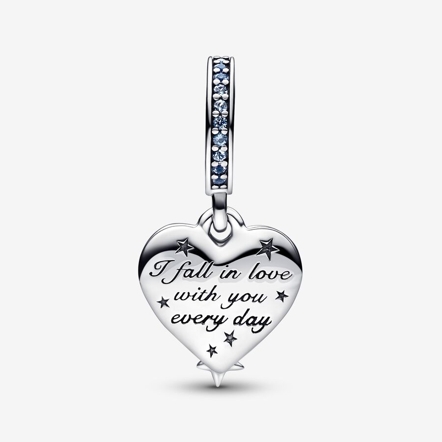 Dangle Charms Pandora Celestial Shooting Star Double Strieborne | SK024JZMG