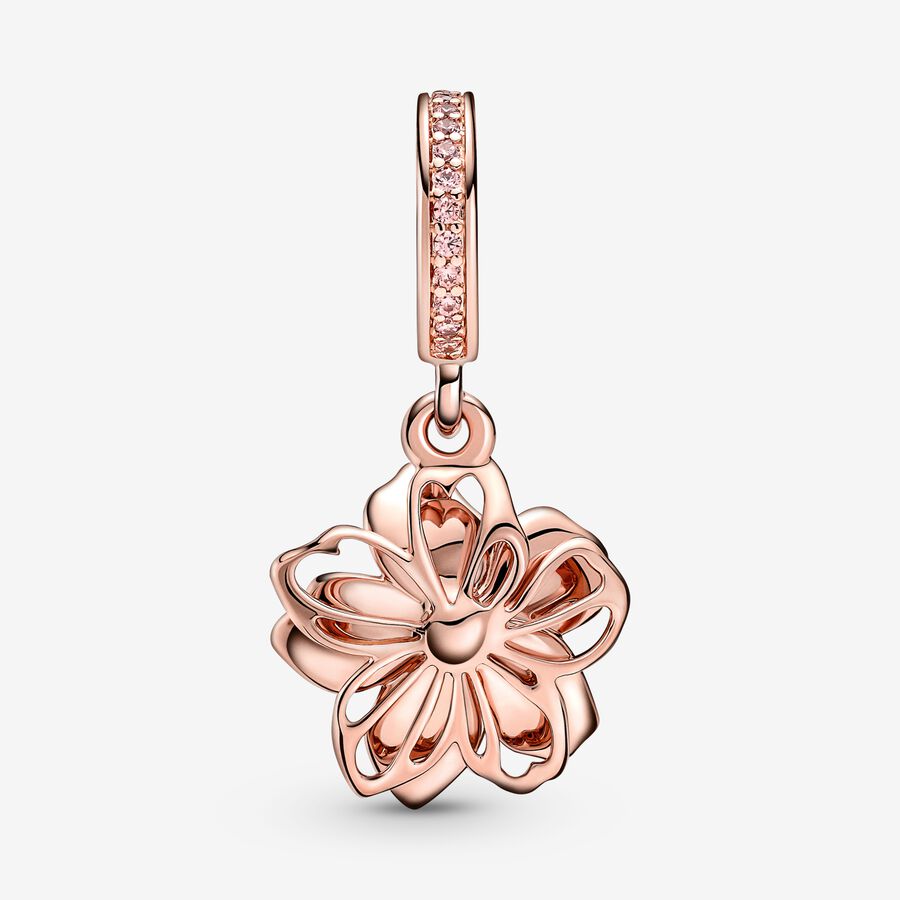 Dangle Charms Pandora Cherry Blossom Ruzove Zlate | SK430ZJOP