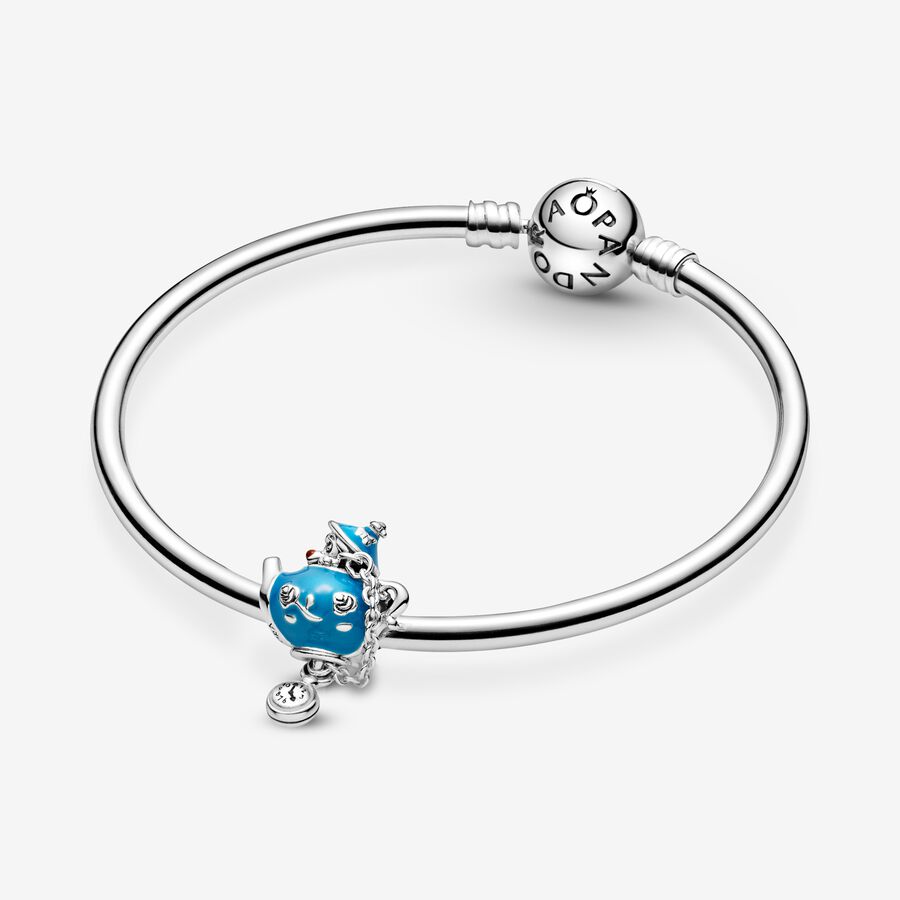 Dangle Charms Pandora Disney Alice in Wonderland Unbirthday Party Teapot Strieborne | SK901HAUF