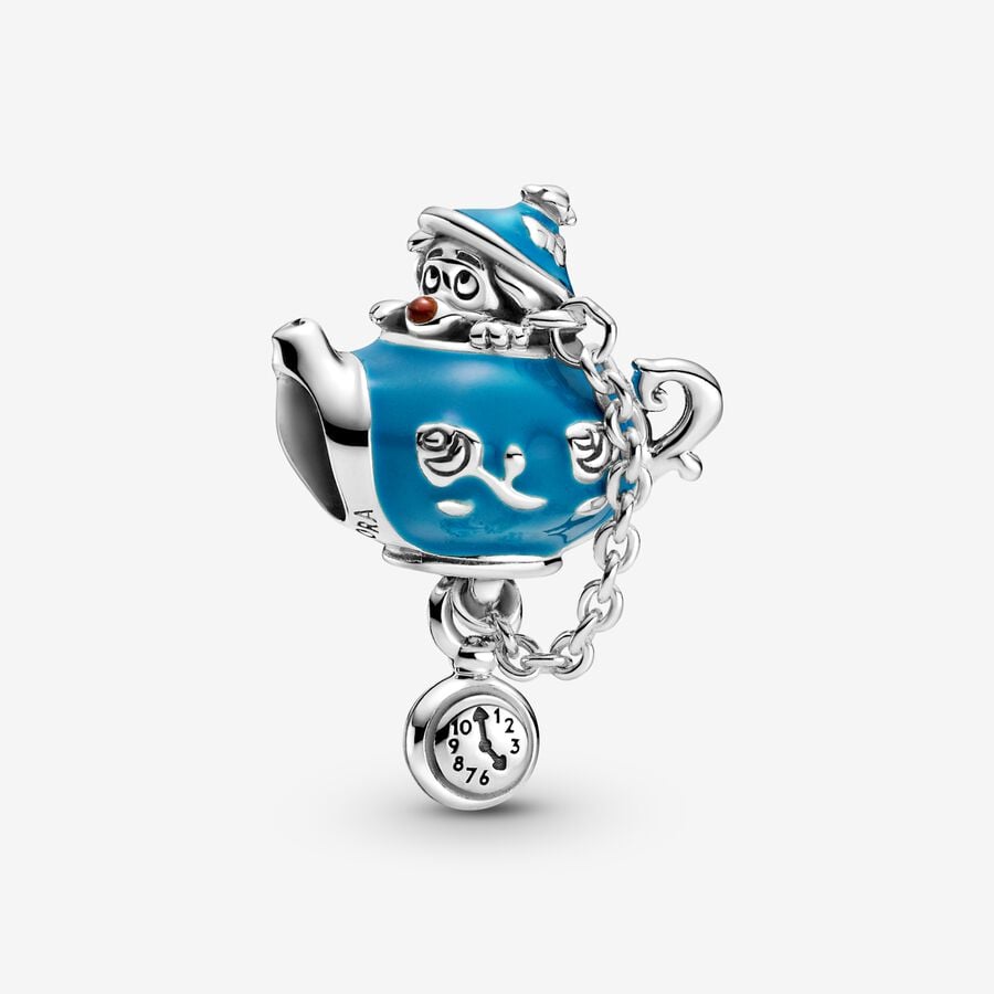 Dangle Charms Pandora Disney Alice in Wonderland Unbirthday Party Teapot Strieborne | SK901HAUF