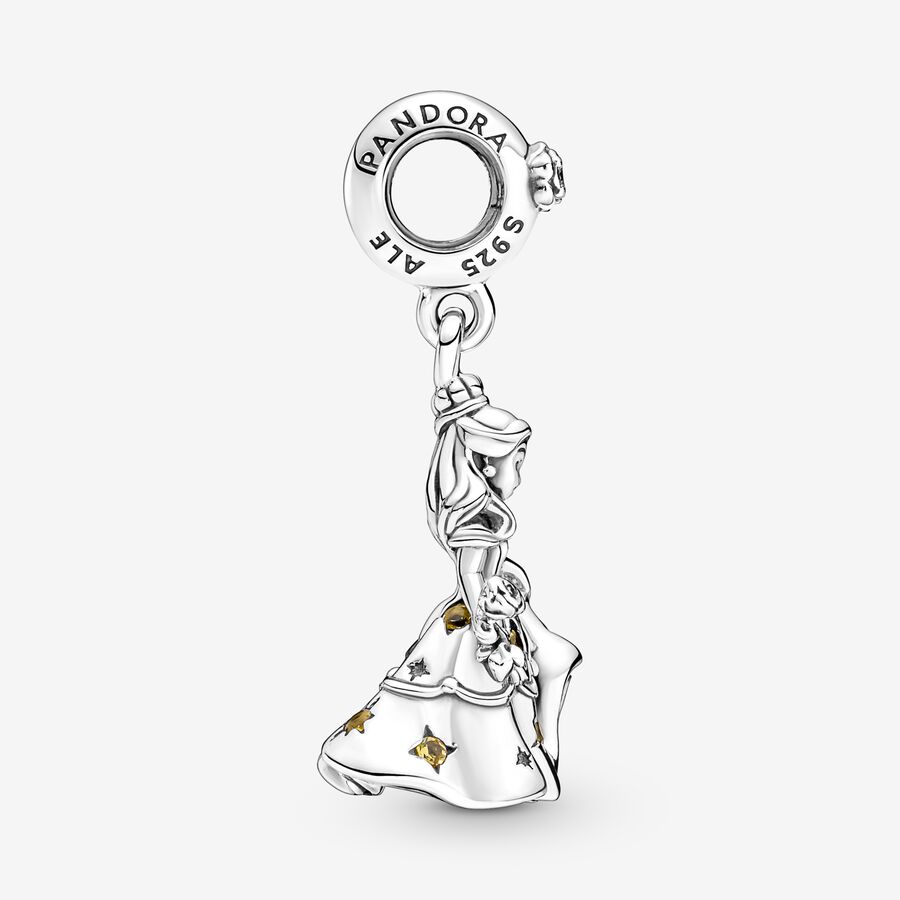 Dangle Charms Pandora Disney Beauty the Beast Dancing Belle Strieborne | SK165CAKB