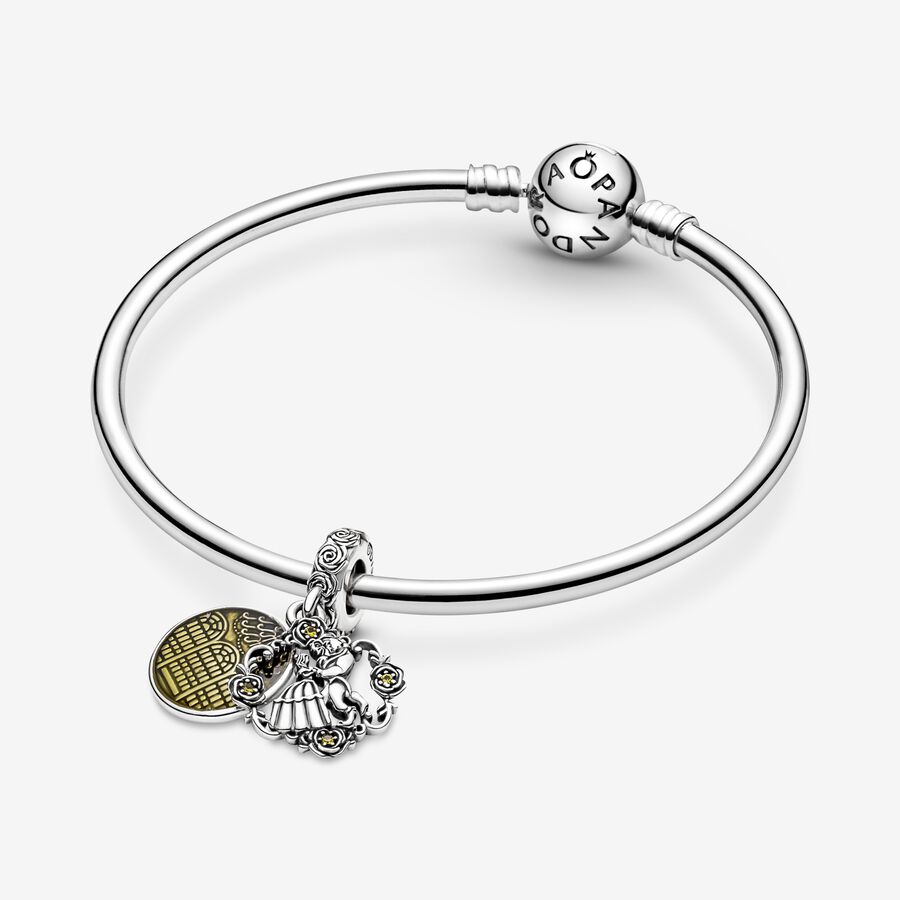 Dangle Charms Pandora Disney Beauty the Beast Dancing Strieborne | SK169PMOY