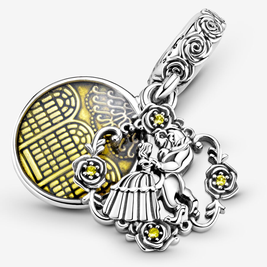 Dangle Charms Pandora Disney Beauty the Beast Dancing Strieborne | SK169PMOY