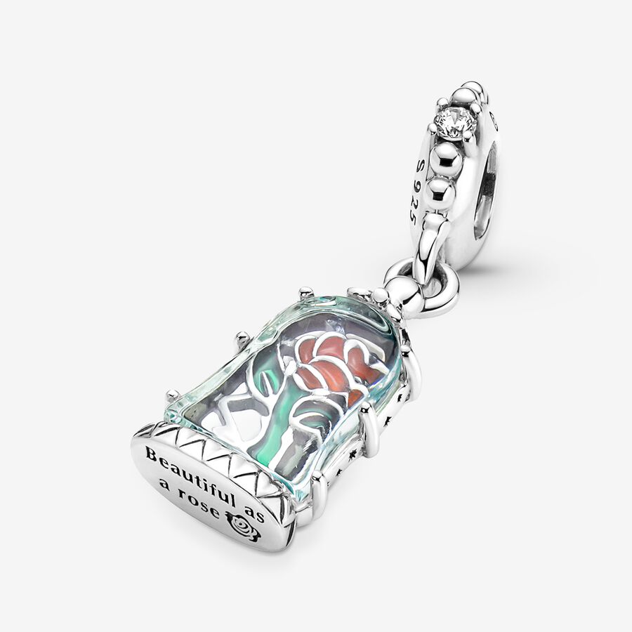 Dangle Charms Pandora Disney Beauty the Beast Enchanted Strieborne | SK708USVE