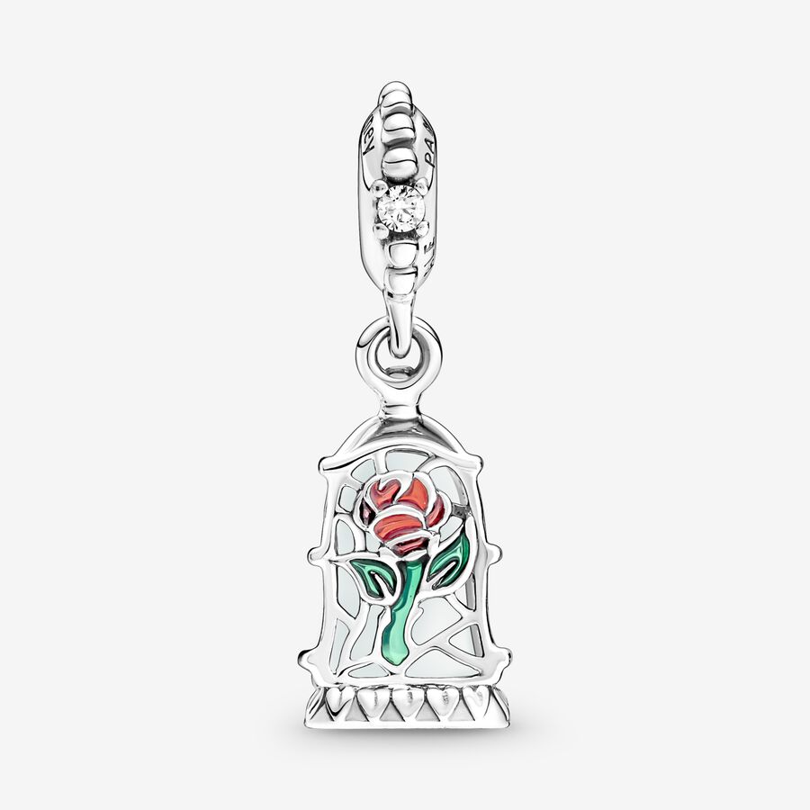 Dangle Charms Pandora Disney Beauty the Beast Enchanted Strieborne | SK708USVE