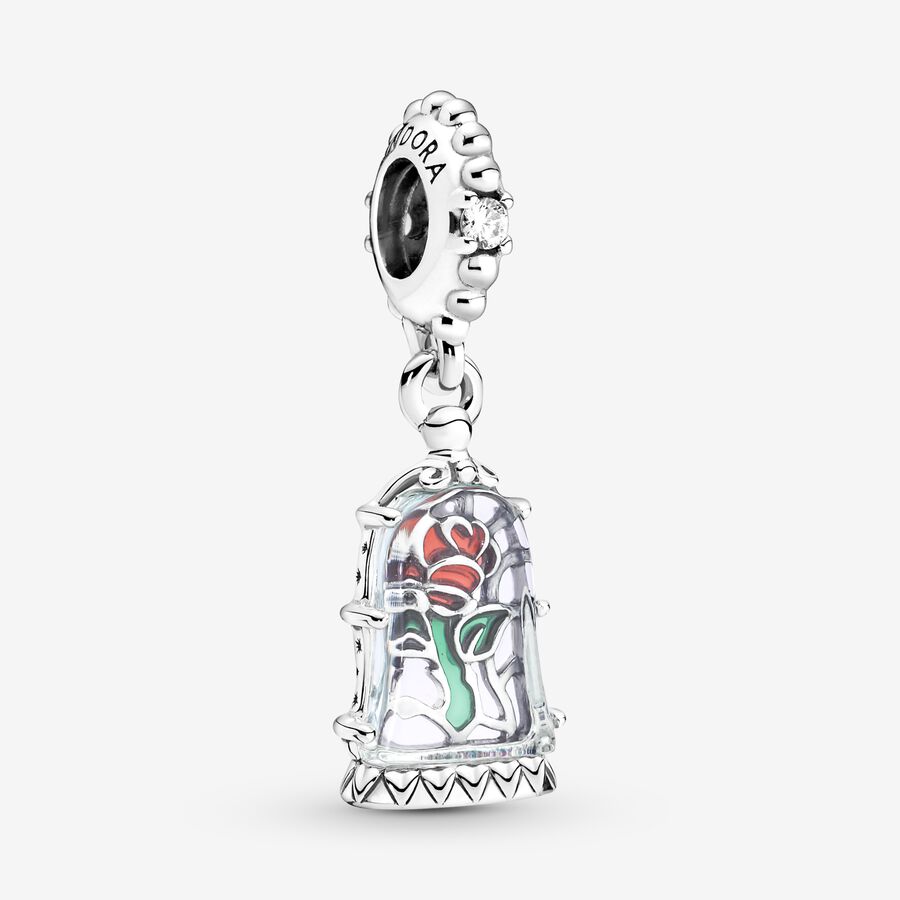 Dangle Charms Pandora Disney Beauty the Beast Enchanted Strieborne | SK708USVE