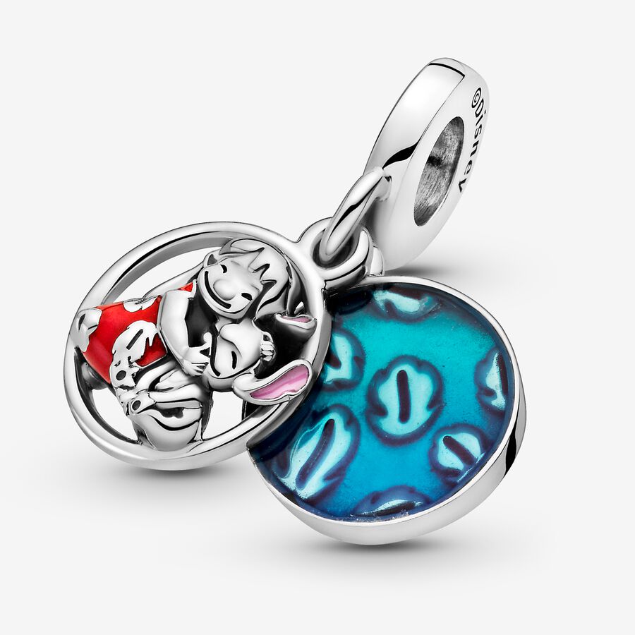 Dangle Charms Pandora Disney Lilo & Stitch Family & Friends Strieborne | SK862ESLD