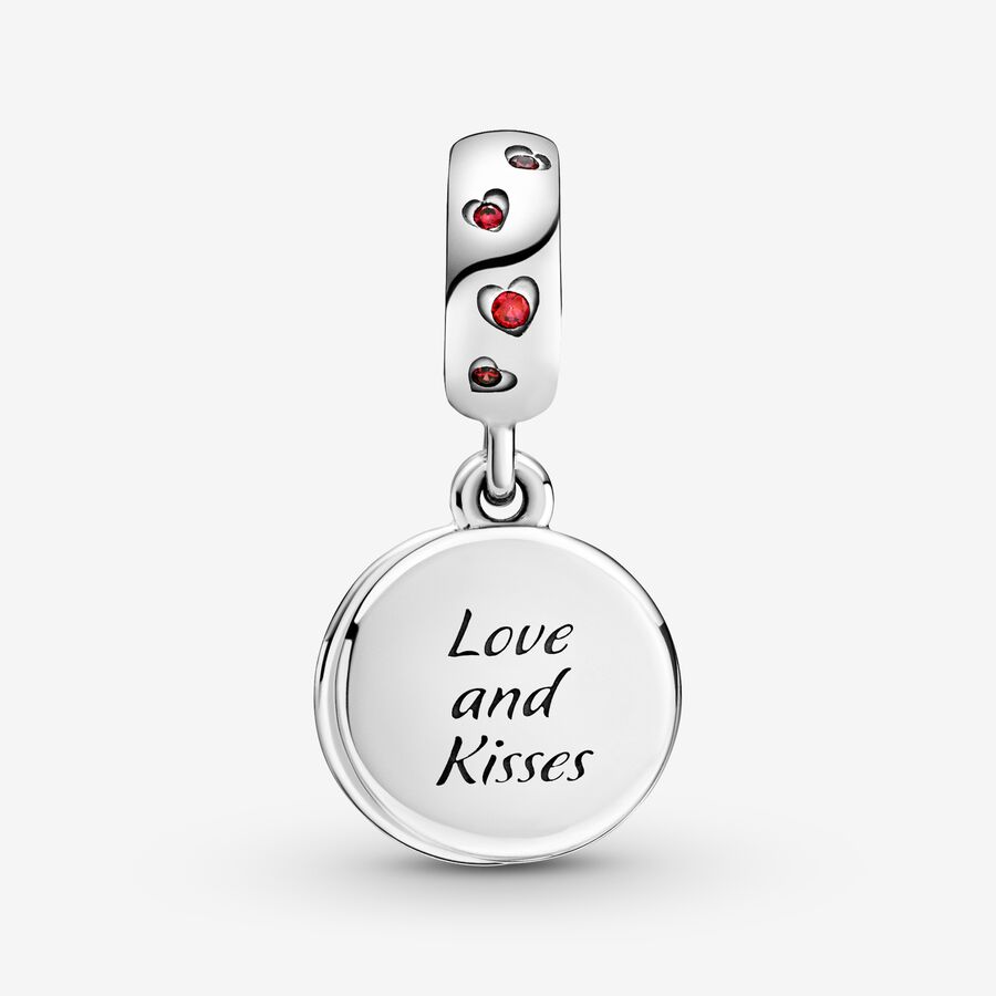 Dangle Charms Pandora Disney Mickey Mouse & Minnie Mouse Hearts & Love Kisses Strieborne | SK628KYNV