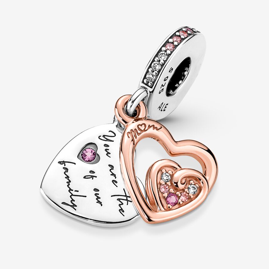 Dangle Charms Pandora Entwined Infinite Hearts & Love Double Viacfarebný | SK617GOLV