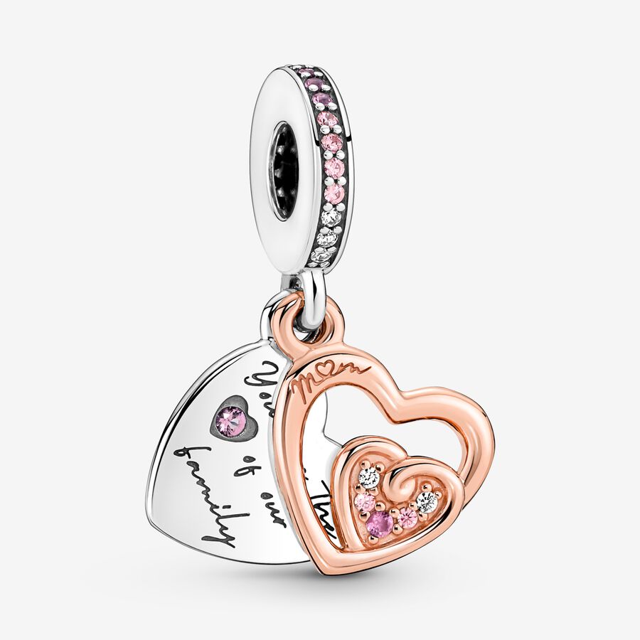 Dangle Charms Pandora Entwined Infinite Hearts & Love Double Viacfarebný | SK617GOLV