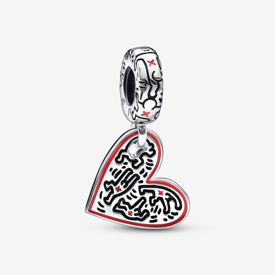 Dangle Charms Pandora Keith Haring x Line Art People Strieborne | SK056LDKN