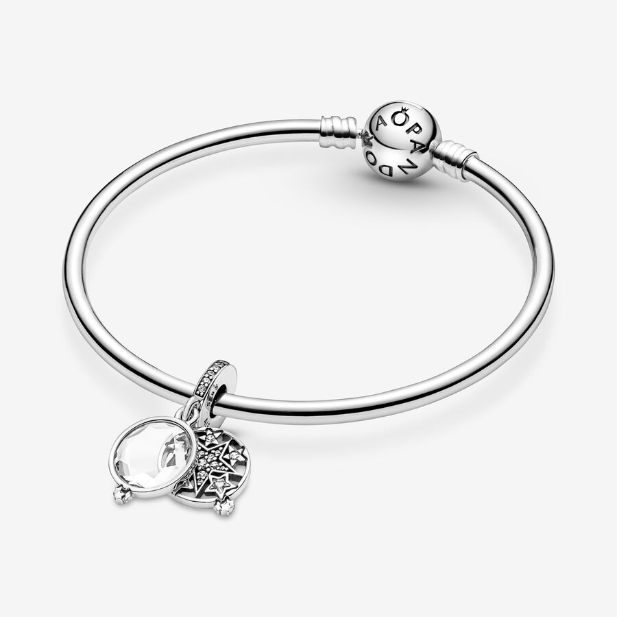 Dangle Charms Pandora Magnified Star Double Strieborne | SK132KOIG