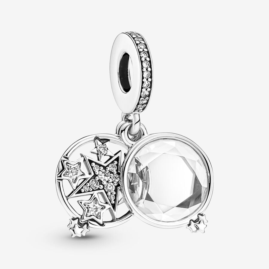 Dangle Charms Pandora Magnified Star Double Strieborne | SK132KOIG