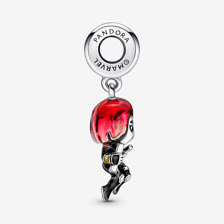 Dangle Charms Pandora Marvel The Avengers Black Widow Strieborne | SK295RMHB