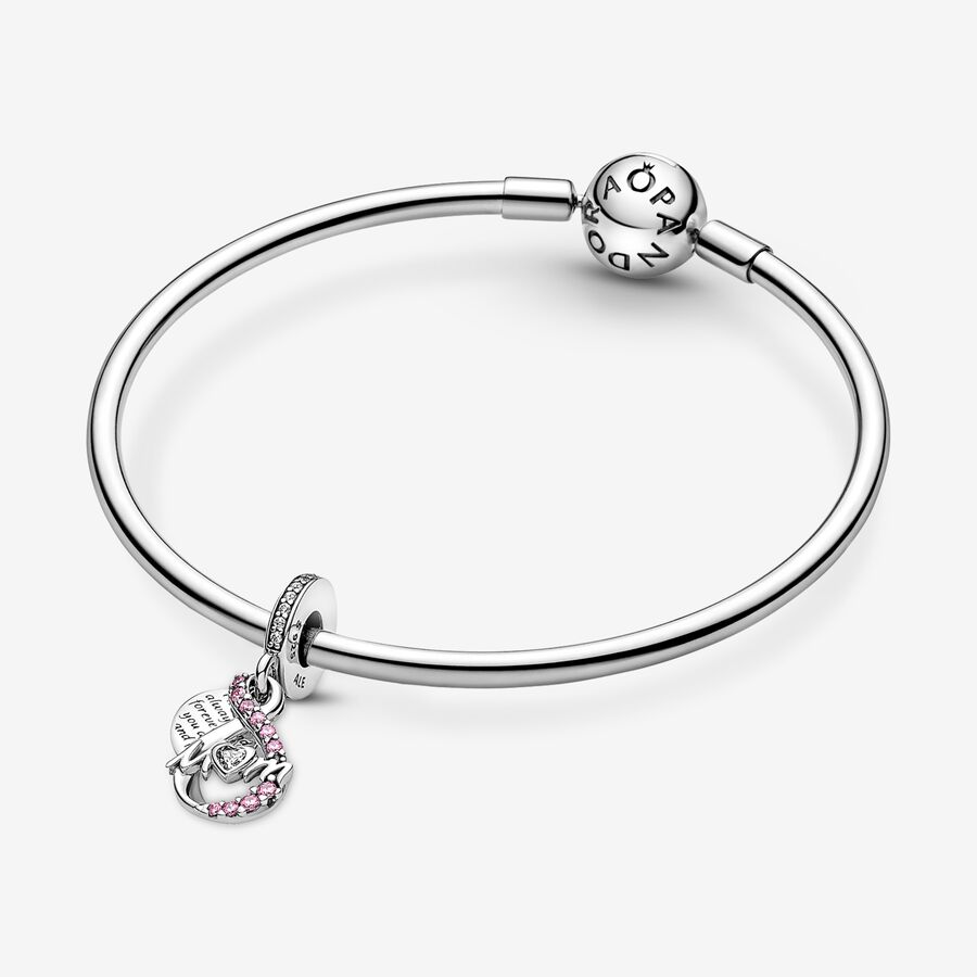 Dangle Charms Pandora Mom Infinity Pave Double Strieborne | SK487KGPS