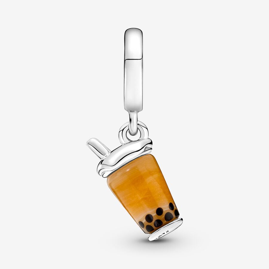 Dangle Charms Pandora Murano Glass Bubble Tea Strieborne | SK650ZTAU