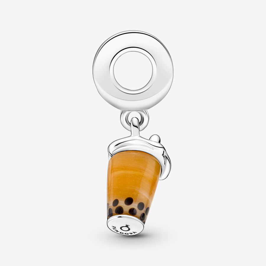 Dangle Charms Pandora Murano Glass Bubble Tea Strieborne | SK650ZTAU