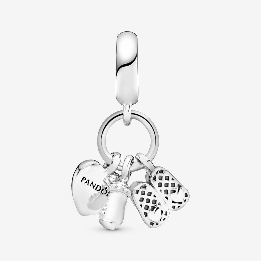 Dangle Charms Pandora My Little Baby Strieborne | SK409QSLJ