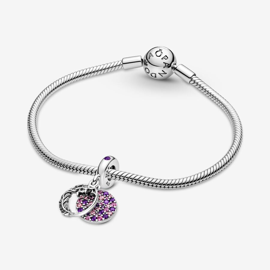 Dangle Charms Pandora Pave Feather Strieborne | SK623DTAY