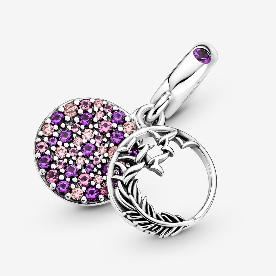 Dangle Charms Pandora Pave Feather Strieborne | SK623DTAY