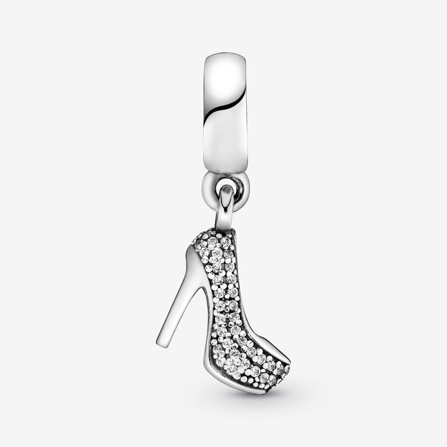 Dangle Charms Pandora Pave Stiletto Shoe Strieborne | SK843GBNK