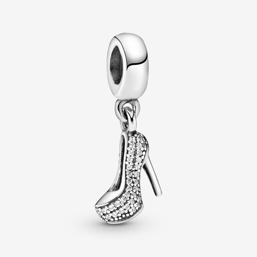 Dangle Charms Pandora Pave Stiletto Shoe Strieborne | SK843GBNK