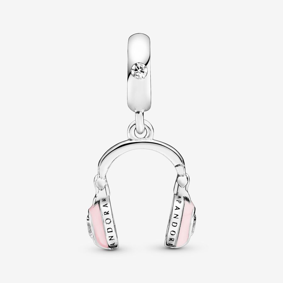 Dangle Charms Pandora Pink Headphones Strieborne | SK607GXVU