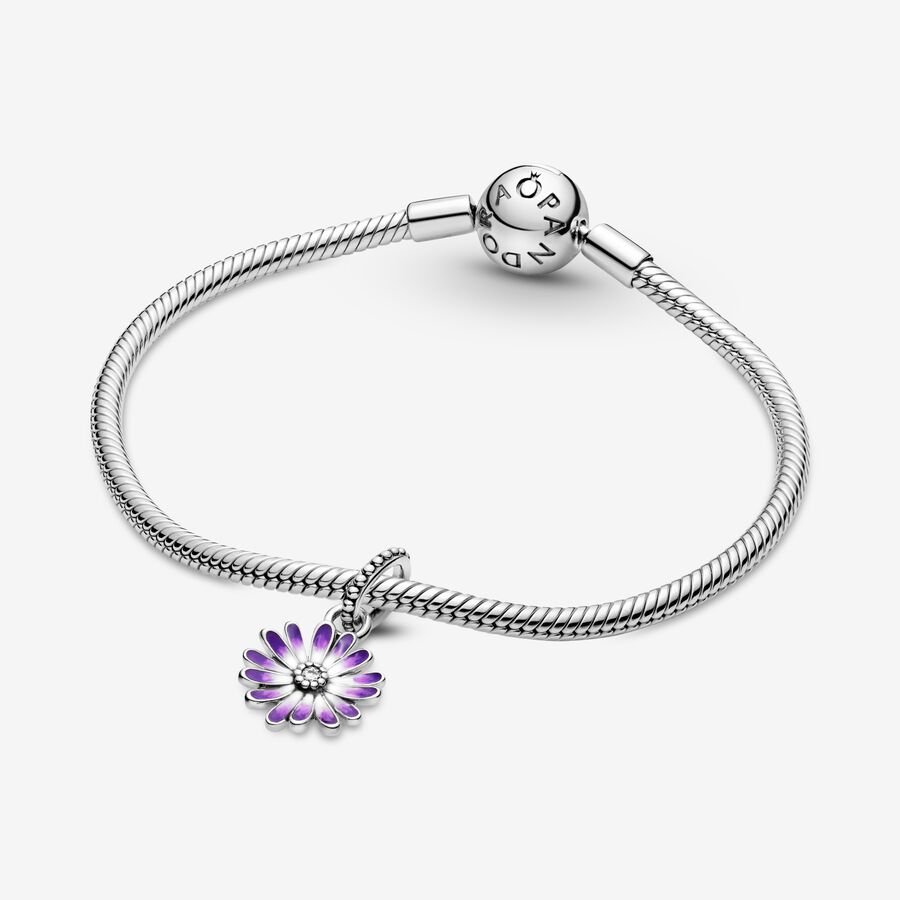 Dangle Charms Pandora Purple Daisy Strieborne | SK265UGYM