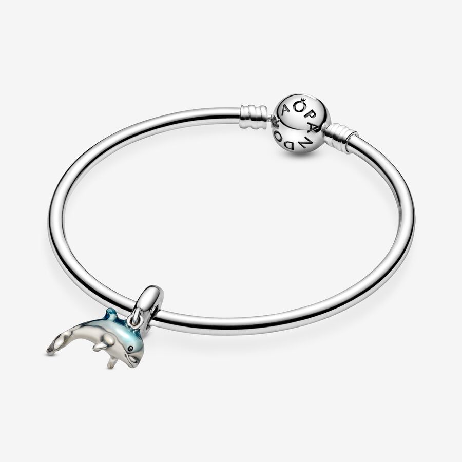 Dangle Charms Pandora Shimmering Dolphin Strieborne | SK479GOYU