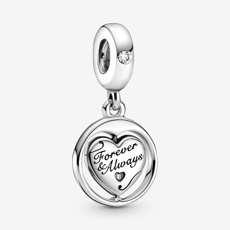 Dangle Charms Pandora Spinning Forever & Always Soulmate Strieborne | SK715DYRB