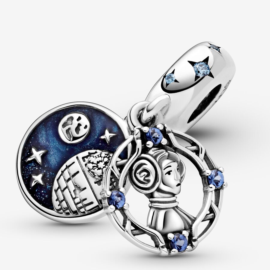 Dangle Charms Pandora Star Wars Princess Leia Double Strieborne | SK123DYNJ