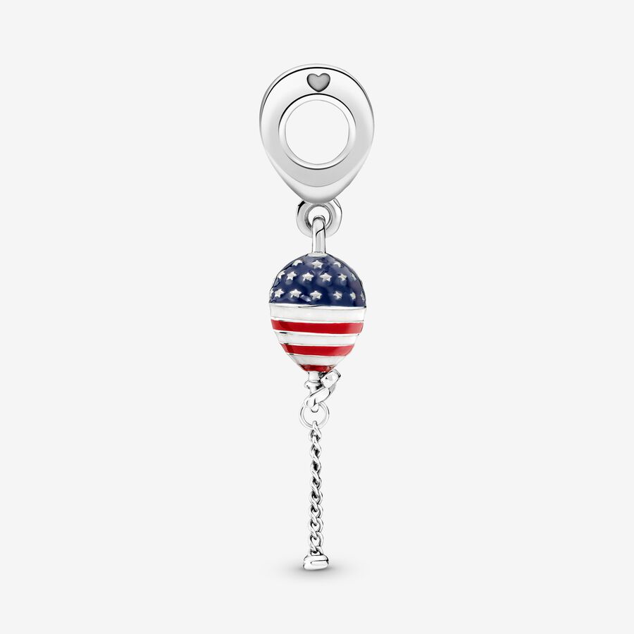 Dangle Charms Pandora Stars Stripes & Bow Balloon Strieborne | SK409JZUO