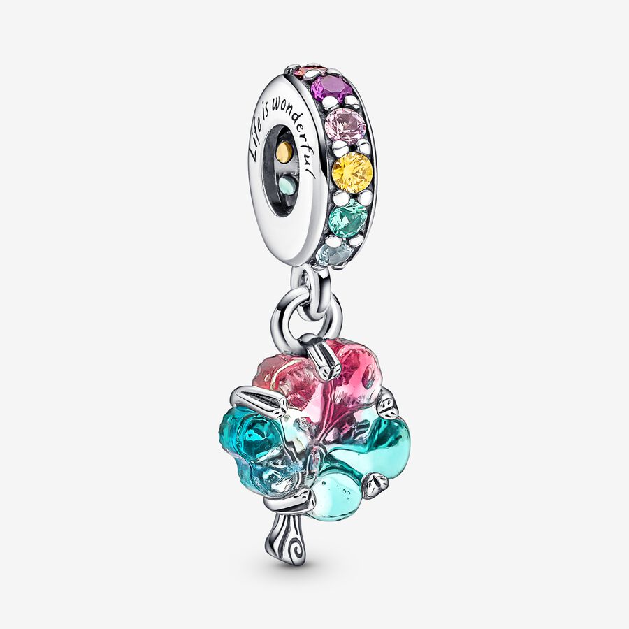 Dangle Charms Pandora Togetherness Tree Murano Glass Strieborne | SK643EYTG