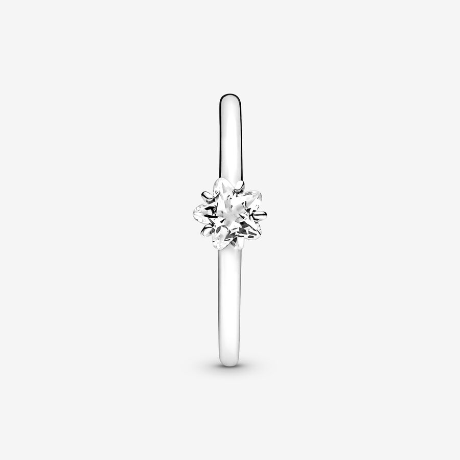 Halo & Solitaire Rings Pandora Celestial Sparkling Star Strieborne | SK418NLUG