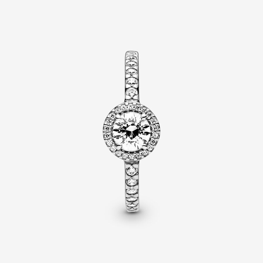 Halo & Solitaire Rings Pandora Klasické Sparkle Strieborne | SK501KOYC