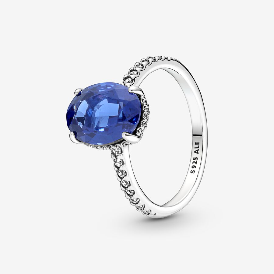 Halo & Solitaire Rings Pandora Sparkling Strieborne | SK418FAXZ