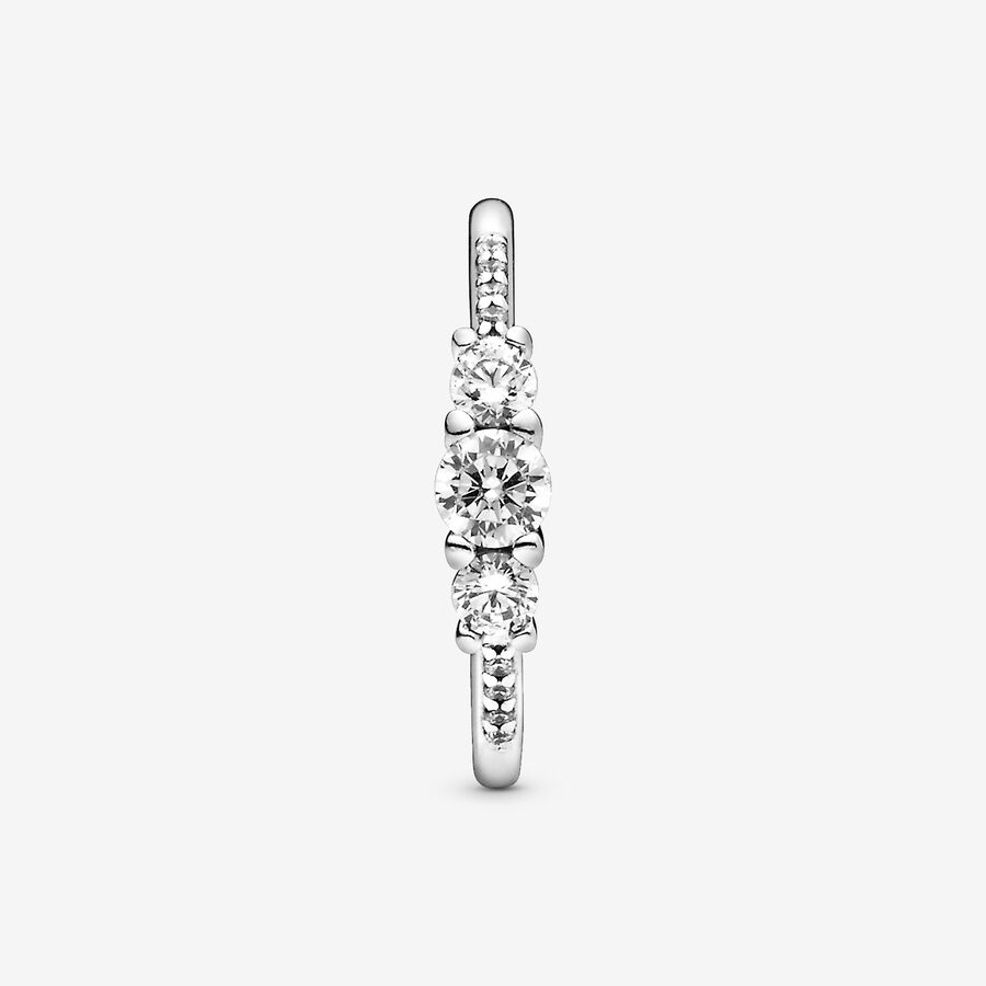 Heart & Promise Rings Pandora Fairytale Sparkle with Clear CZ Strieborne | SK421ELBQ