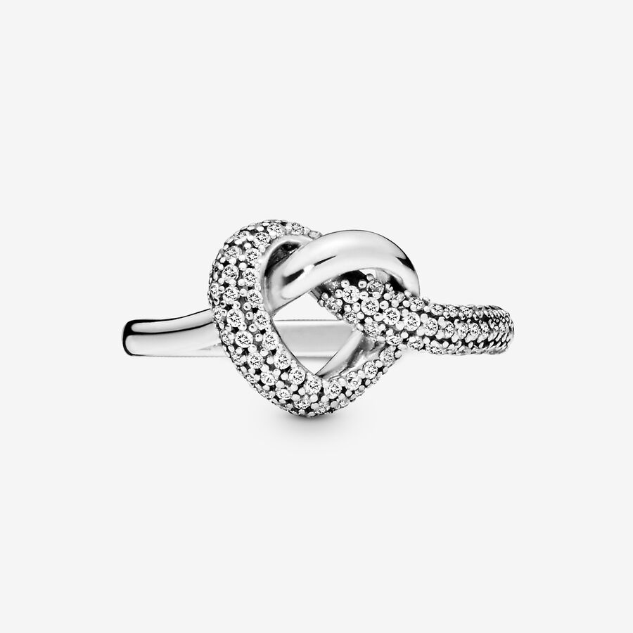 Heart & Promise Rings Pandora Knotted Strieborne | SK697MZSN