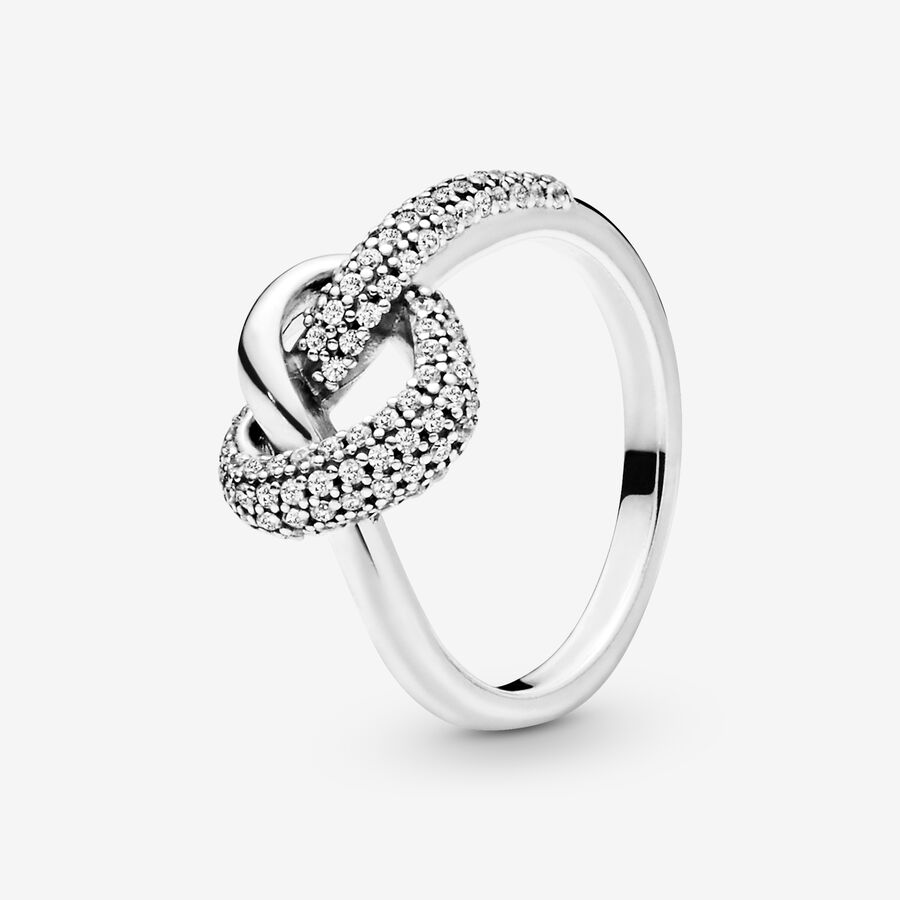 Heart & Promise Rings Pandora Knotted Strieborne | SK697MZSN