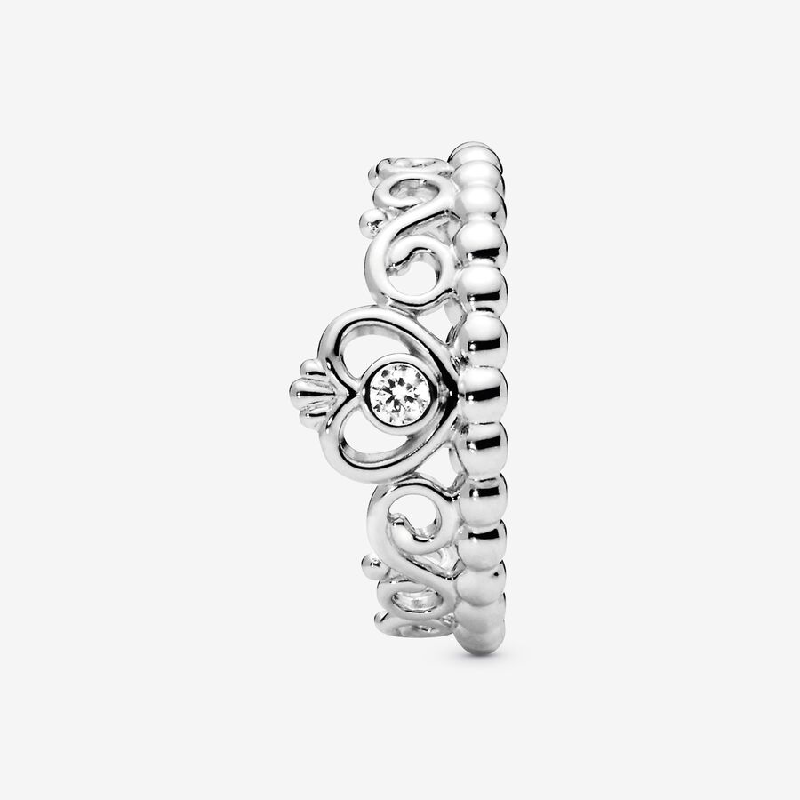 Heart & Promise Rings Pandora My Princess with Cubic Zirconia Strieborne | SK183VFUY