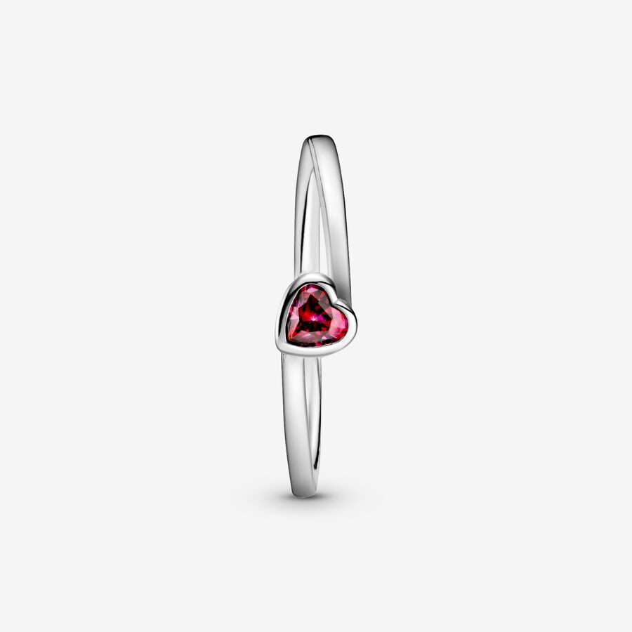 Heart & Promise Rings Pandora Red Tilted Strieborne | SK268TWMZ