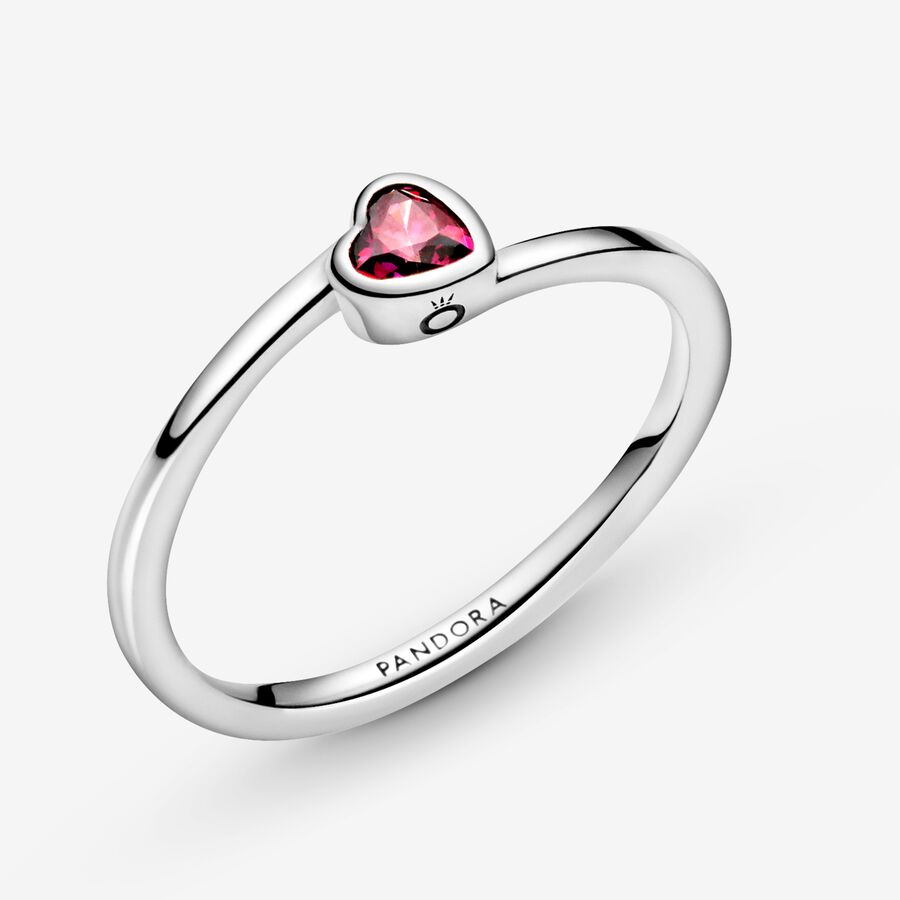 Heart & Promise Rings Pandora Red Tilted Strieborne | SK268TWMZ