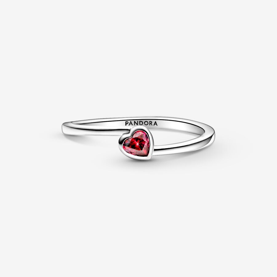 Heart & Promise Rings Pandora Red Tilted Strieborne | SK268TWMZ