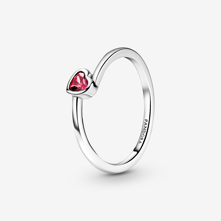 Heart & Promise Rings Pandora Red Tilted Strieborne | SK268TWMZ