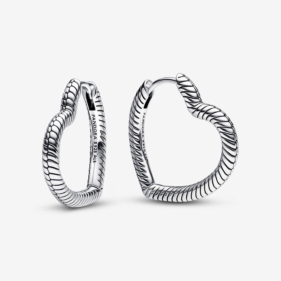 Hoop Earrings Pandora Moments Strieborne | SK384LPTE