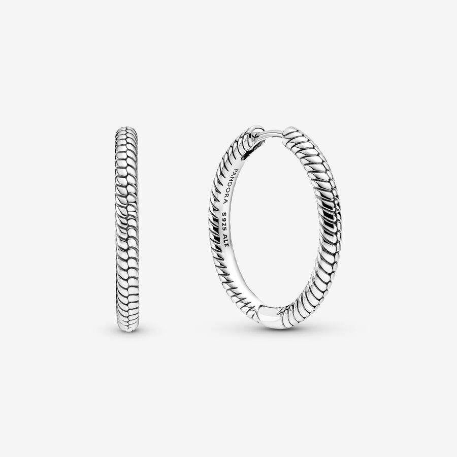 Hoop Earrings Pandora Moments Strieborne | SK504FOKW