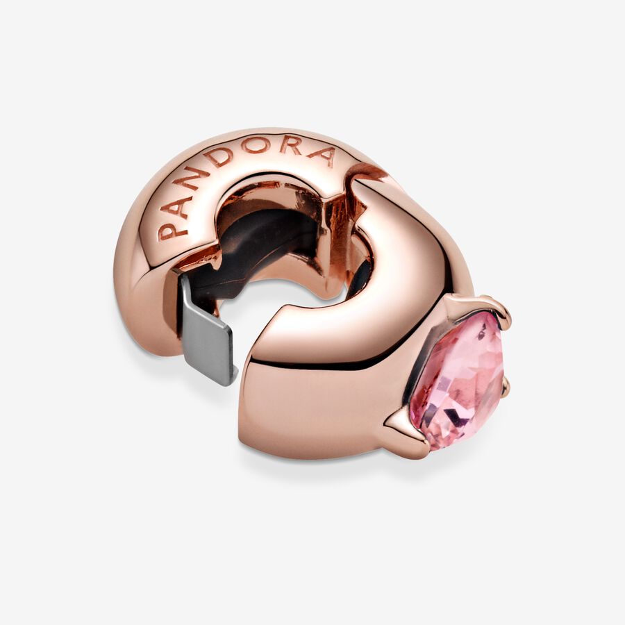 Klipy Pandora Pink Clip Ruzove Zlate | SK735DIKJ